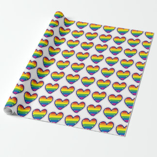 Gay Pride Love Heart Wrapping Paper