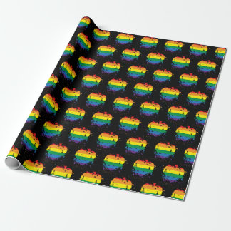Gay Pride Love Heart Wrapping Paper