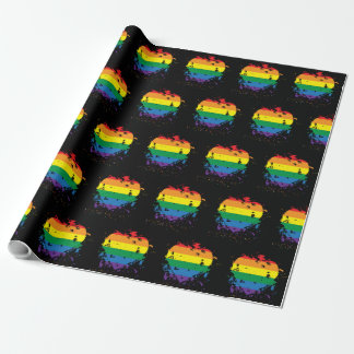 Gay Pride Love Heart Wrapping Paper