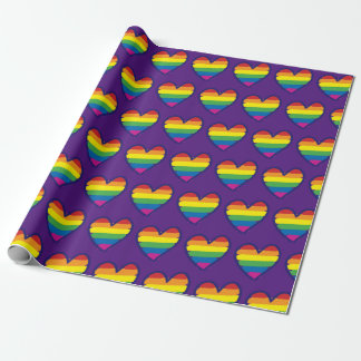 Gay Pride Love Heart Wrapping Paper