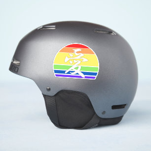 Gay Pride LOVE in Kanji and Chinese LGBTQ pride