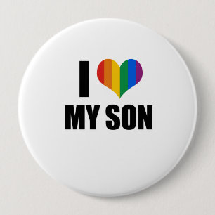 Gay Pride Love son 10 Cm Round Badge