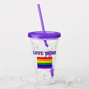 Gay Pride Love wins Acrylic Tumbler