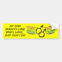 Gay Pride Male Symbol Bumper Sticker