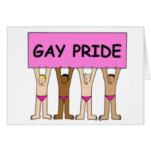 Gay Pride Men in Pink Underpants
