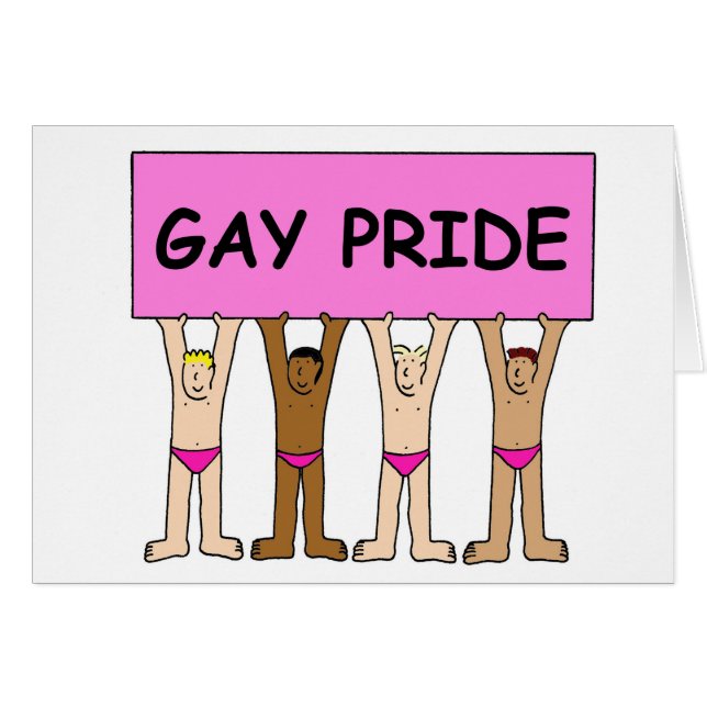 Gay Pride Men in Pink Underpants (Front Horizontal)