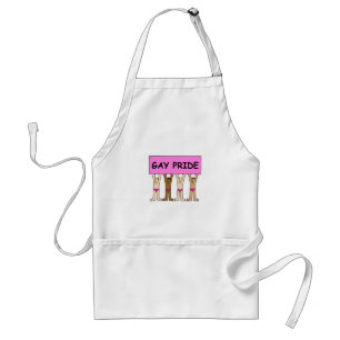 Gay Pride Men in Pink Underpants Standard Apron