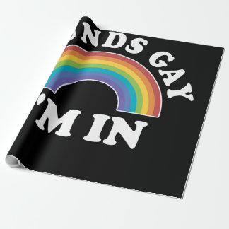 Gay Pride Men Women Lgbt Rainbow Sounds Gay Im In Wrapping Paper