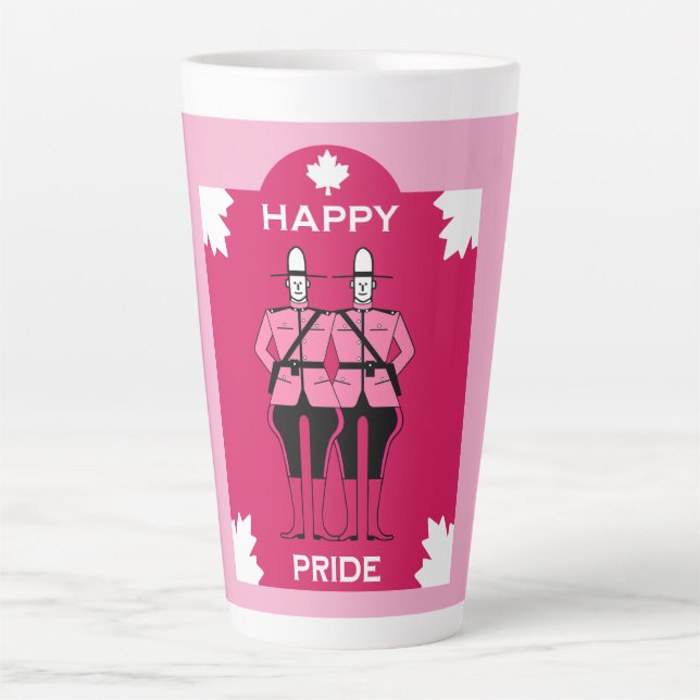 Gay Pride Month Canada Latte Mug (Front)