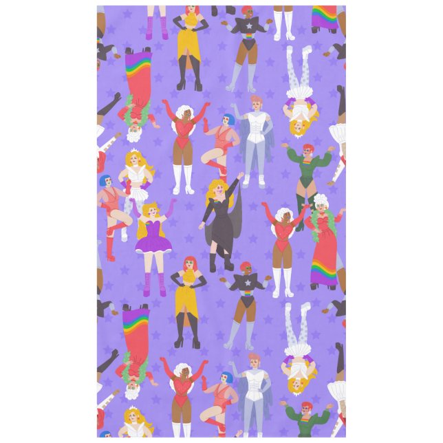 gay pride month drag queens lgbt transwomen tablecloth (Front)