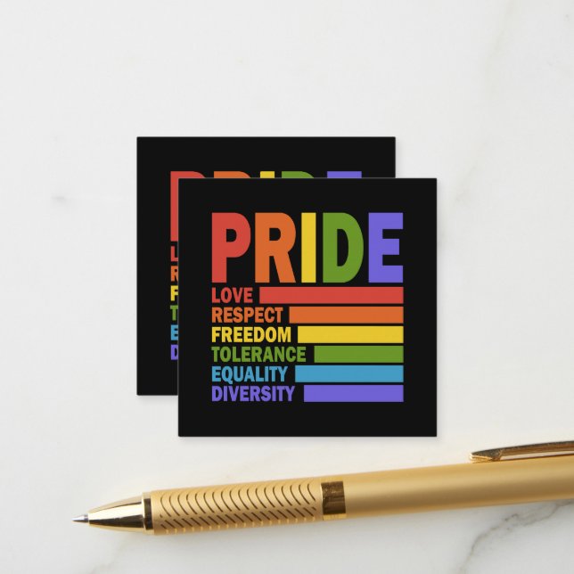Gay Pride Month LGBT Enclosure Card (Front/Back In Situ)