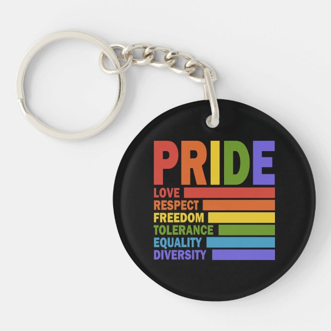 Gay Pride Month LGBT Key Ring (Front)