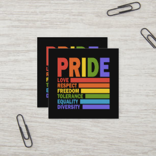 Gay Pride Month LGBT Square Business Card