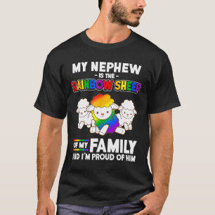 Gay Pride Month My Nephew Is Rainbow Sheep of Fami T-Shirt