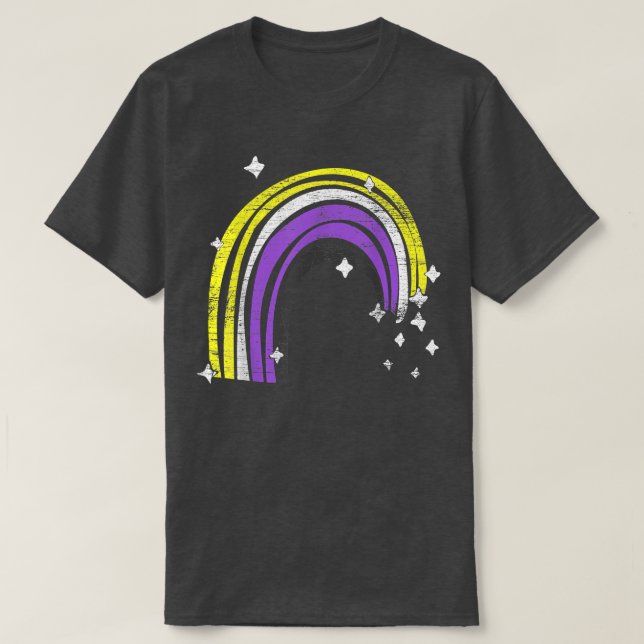 Gay Pride Month Non Binary Flag Rainbow LGBTQ Non  T-Shirt (Design Front)