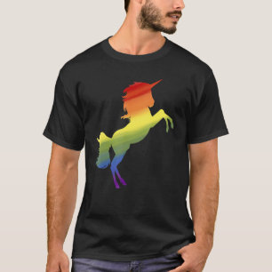 Gay Pride Month Queer Rainbow Flag Magical Unicorn T-Shirt