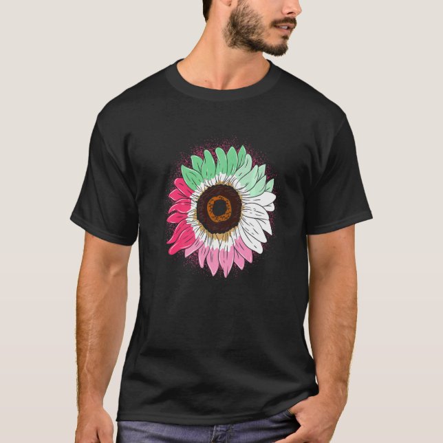 Gay Pride Month Sunflower Abrosexual Flag Lgbtq Ab T-Shirt (Front)