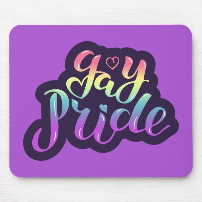 Gay Pride Mouse Mat (Front)