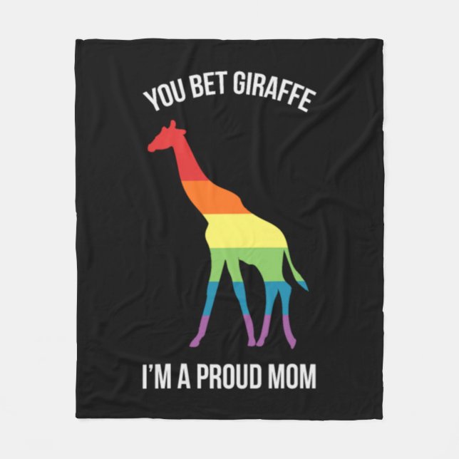 Gay Pride Mum LGBT Fleece Blanket (Front)
