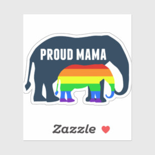 Gay Pride Mum Proud LGBT Mama Elephant