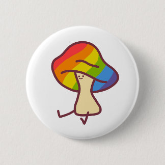 Gay Pride Mushroom Pin