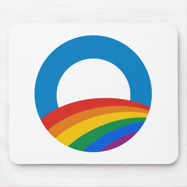 Gay Pride Obama Mouse Mat (Front)