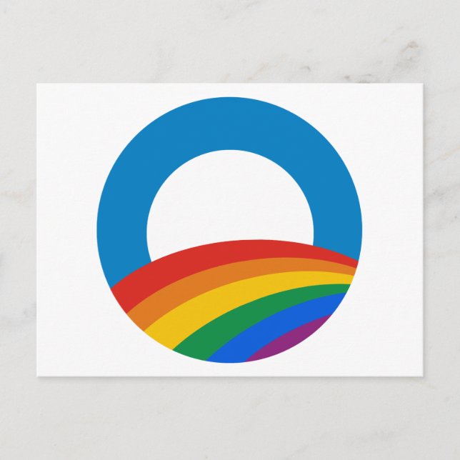 Gay Pride Obama Postcard (Front)