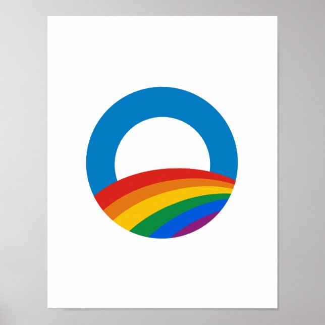 Gay Pride Obama T-shirt Poster (Front)