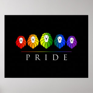 Gay Pride of Lions - LGBTQ Poster