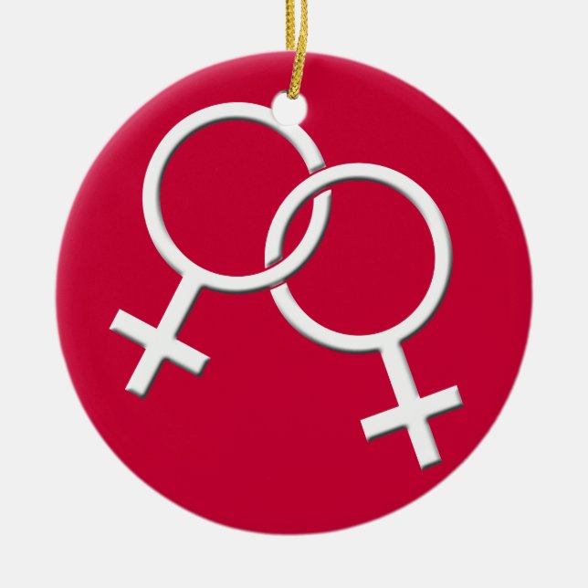 Gay Pride Ornament Lesbian Love Gay Women's Gifts (Front)