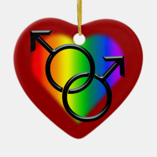 Gay Pride Ornament Personalised Rainbow Love Gifts