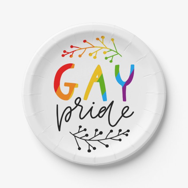 Gay Pride Paper Plate (Front)