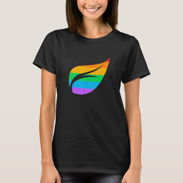 Gay Pride Parade LGBTQ+ Rainbow Flag Colourful Lov T-Shirt (Front)