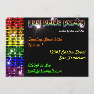 Gay Pride Party Invitations