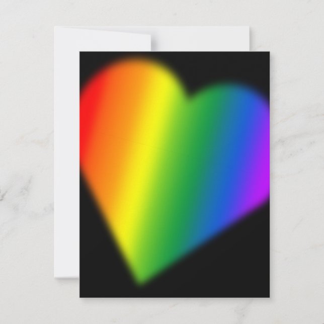 Gay Pride Party Invitations Rainbow Love Cards (Front)