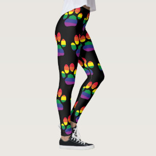 Gay Pride Paw Print Leggings