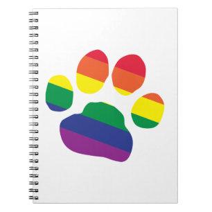Gay-Pride-Paw-Print Notebook