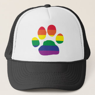 Gay Pride Paw Print Trucker Hat
