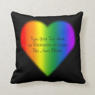 Gay Pride Pillow Custom Rainbow Love Throw Pillow