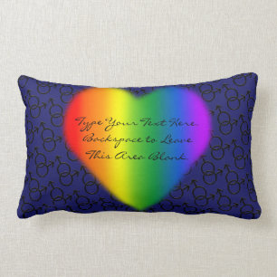 Gay Pride Pillow Custom Rainbow Love Throw Pillow