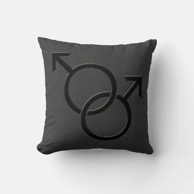 Gay Pride Pillow Man Love Throw Pillows & Gifts (Front)