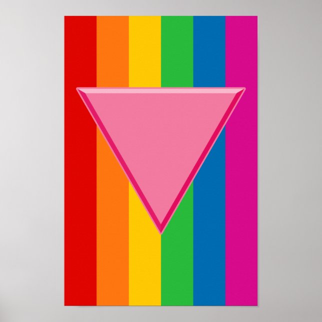 Gay Pride Pink Triangle Poster (Front)