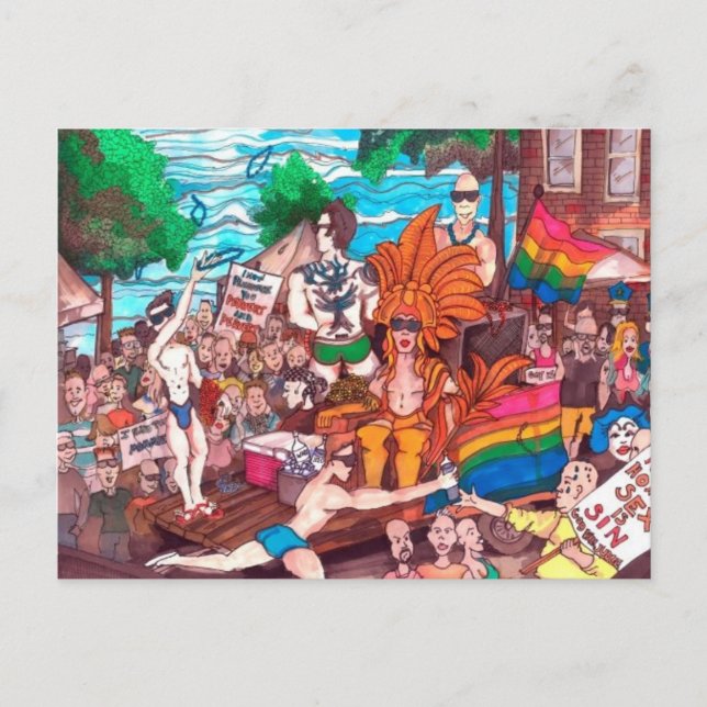 Gay Pride Postcard by Thompson Kellett (Front)