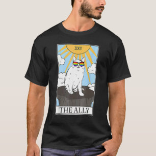 Gay Pride Pride Sunglasses Ally Cat Tarot Card T-Shirt