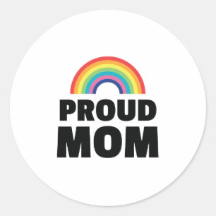 Gay Pride Proud Mum LGBT Parent Gay Support Classic Round Sticker