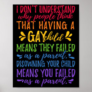 Gay Pride - Proud Parent Mom Dad Parenting Quote  Poster