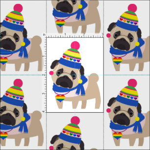 Gay Pride Pug - Funny Hat Fabric