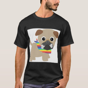 Gay Pride Pug Puppy T-Shirt