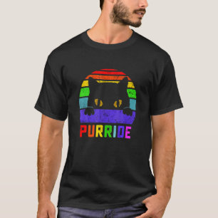 Gay Pride Purride Cat For Women Men Lgb Daddy Cat T-Shirt