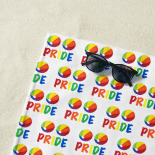 Gay PRIDE Rainbow Beach Ball Beachball LGBT Towel